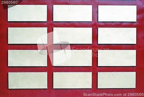 Image of Wall burgundy with white inserts rectangel as background