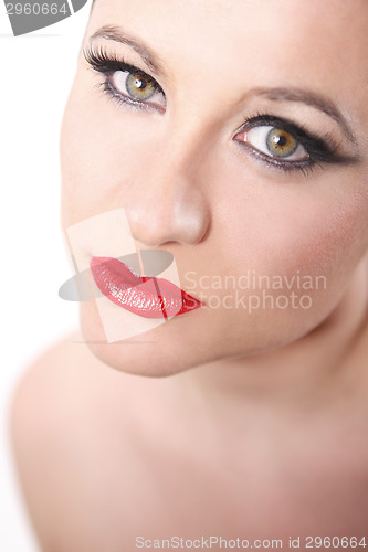Image of Woman with red lips