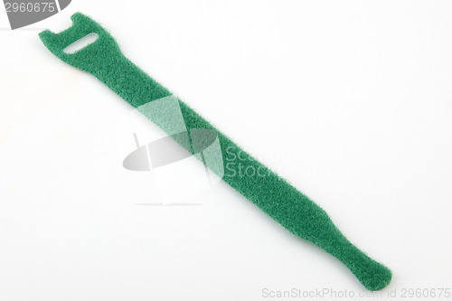 Image of Velcro cable tie in green