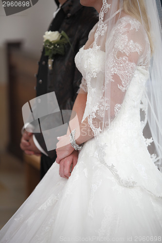 Image of Hands of a bride and groom