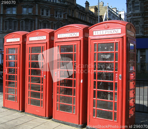 Image of Telephone boxes in London