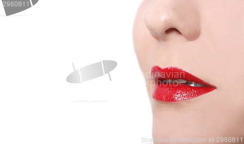 Image of Woman with red lips