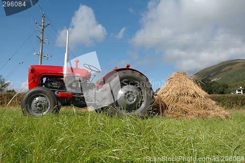 Image of tractor and corn