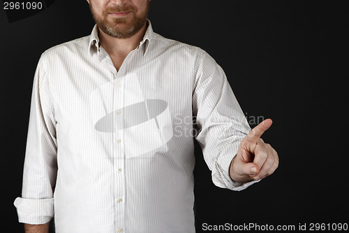 Image of Man pointing at something