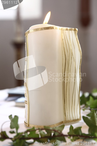 Image of Burning wedding candle