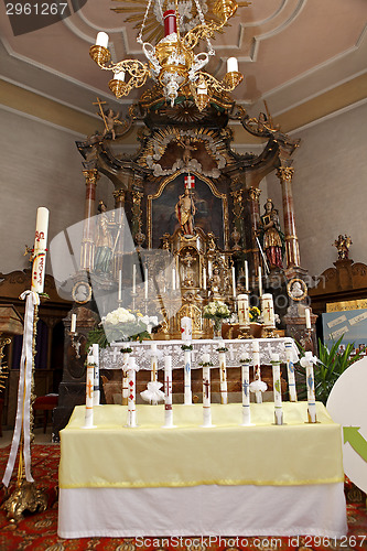 Image of Holy candles at the communion