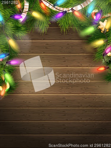 Image of Holidays illustration with Christmas decor. EPS 10