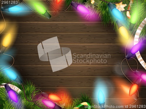 Image of Holidays illustration with Christmas decor. EPS 10