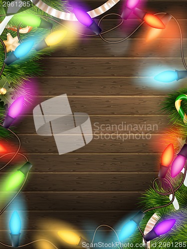 Image of Holidays illustration with Christmas decor. EPS 10