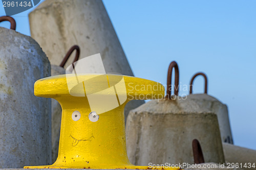 Image of Bollard at a breakwater wall