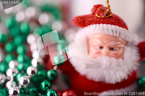 Image of Santa Claus, christmas invitation card, close up