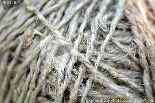 Image of an extreme close up of a ball of string texture