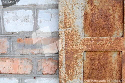 Image of scratched ripped metal plating, grunge background