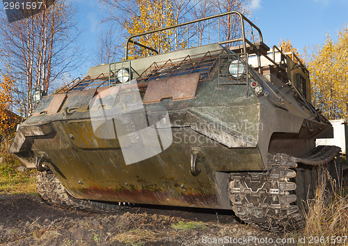 Image of The tracked vehicle for transportation of soldiers 