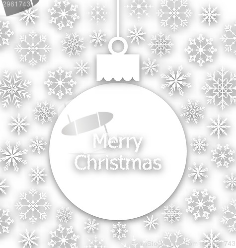 Image of Christmas paper composition, unusual greeting card