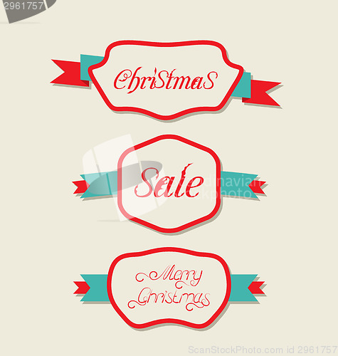 Image of Christmas set variation vintage labels with text