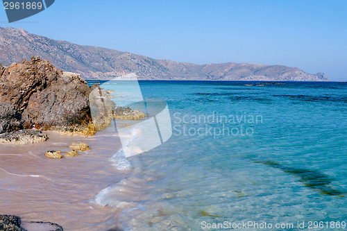 Image of Idyllic Elafonissos lagoon on Crete