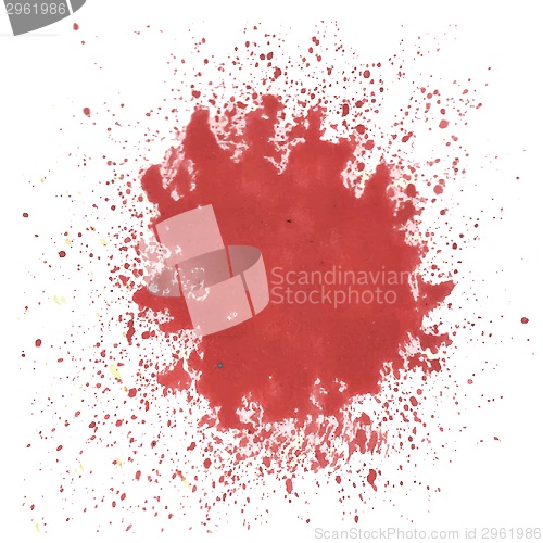 Image of red watercolor blot