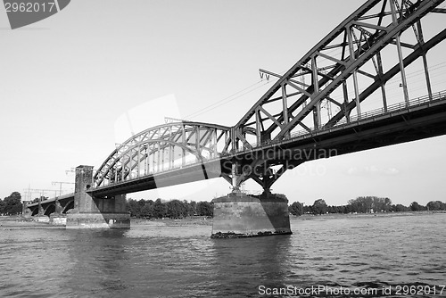 Image of The Suedbruecke over the Rhine in Cologne, Germany