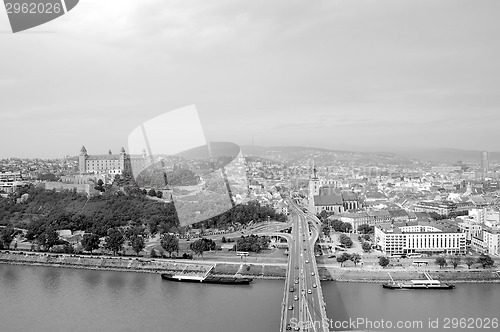 Image of View of Bratislava from the river Danube