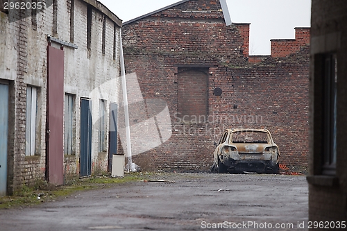 Image of Burnt down car