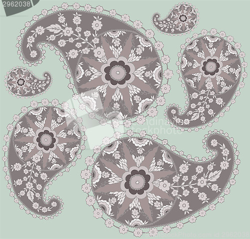 Image of Seamless background from a paisley ornament, fashionable modern 