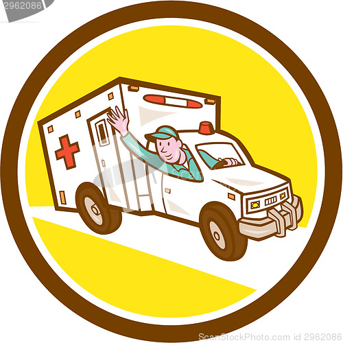 Image of Ambulance Emergency Vehicle Cartoon