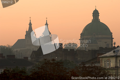 Image of Lviv at sunrise