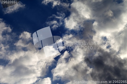 Image of Blue sky with clouds