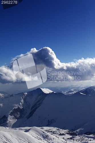 Image of Sunlight mountains at evening