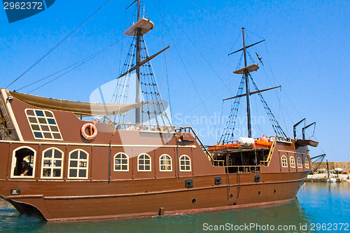 Image of The yacht for sea trips in resort port