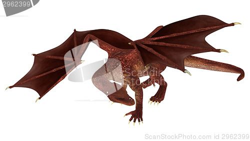 Image of Fantasy Dragon on White