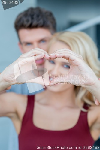 Image of Macro Lovers Cute Hand Heart Sign