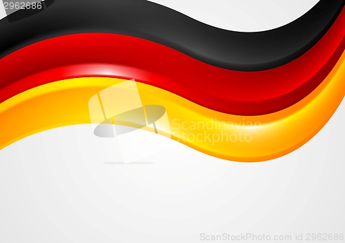 Image of Wavy German colors background. Flag design
