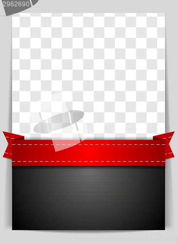 Image of Abstract background with red ribbon