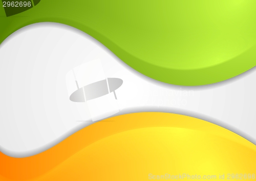Image of Colorful shiny waves background
