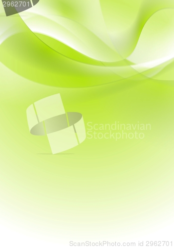 Image of Green shiny wavy background design