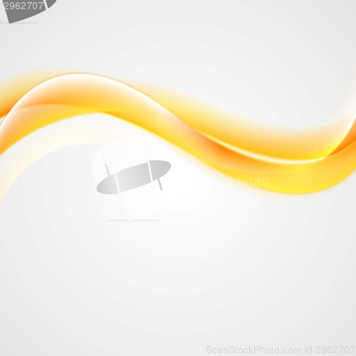 Image of Abstract yellow shiny waves background
