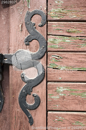 Image of detail on ancient door