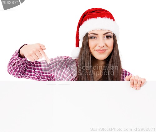 Image of Girl in Santa hat