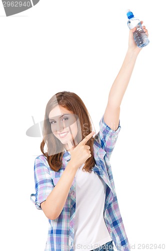 Image of Girl with bottle of water