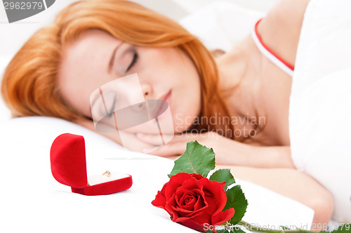 Image of Girl on bed