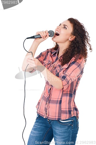 Image of Girl with microphone