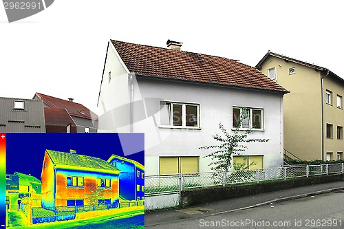 Image of Thermovision image on House