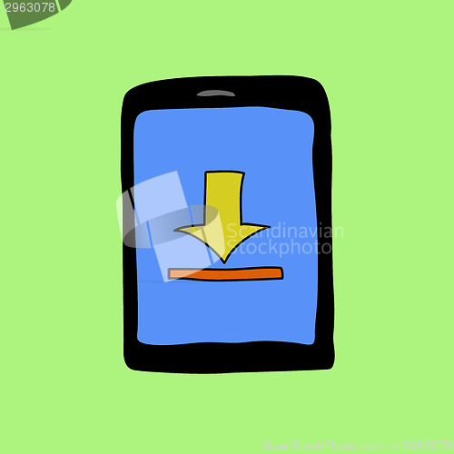 Image of Doodle pad with upload sign