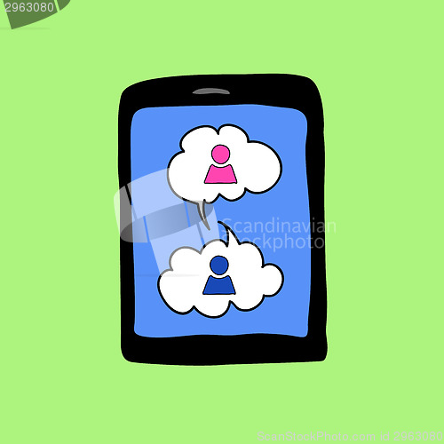 Image of Doodle pad with speech bubbles