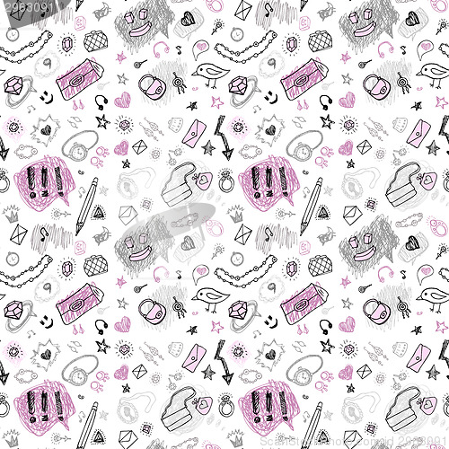 Image of Back to school. Hand drawn seamless pattern.