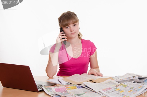 Image of Upset girl calls employer