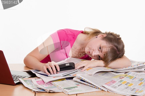 Image of Girl tired of useless job search