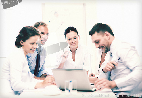 Image of business team having meeting in office